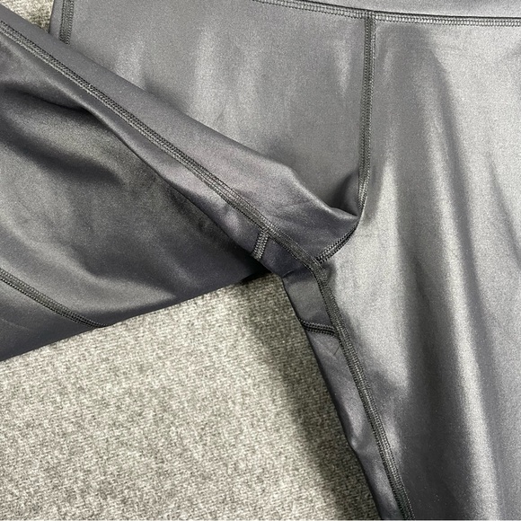 Sweaty Betty M Merino Wool Blend Jersey Lined Mesh Calves Black Wet Look Legging - Picture 5 of 16